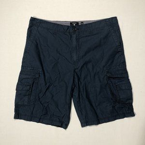 Union Men's Size 38R Navy Blue Flat Front Cargo Shorts